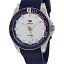 Reloj Marea Hombre Esfera Blanca, Brazalete de Silicona Azul